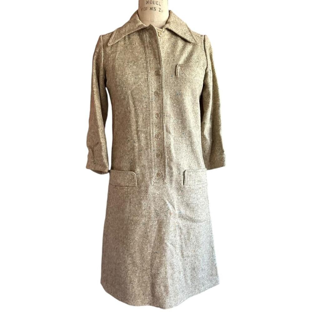 Vintage Dress Womens Size 6 Wool Collared Structured Jacket Style Winter Ready